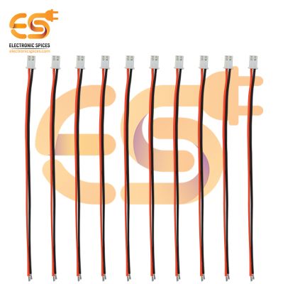 2 Pin XH JST 2.5mm Pitch Female Wire Connector (6 Inch) Pack of 100